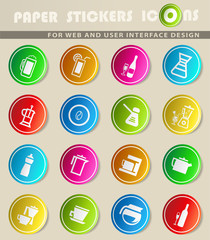 utensils for beverages icon set