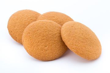 Cookies nuts on the  isolated on white background.