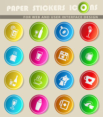 utensils for beverages icon set