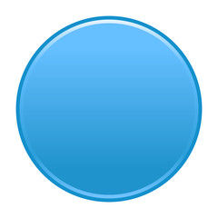 Blue circle button empty web internet icon - 134150309