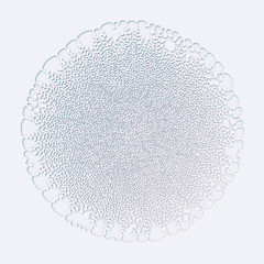 Abstract curly white pattern 3d rendering