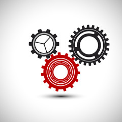 Gears set Icon Vector Illustration. Gears wheels.
