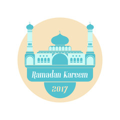 Ramadan kareem stickers, vector image