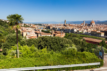 View to the city of Florence from Michelangelo Square
