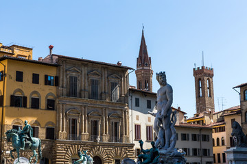 Buildings and the Fountain of Neptune at the Piazza della Signor