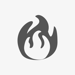 fire icon stock vector illustration flat design