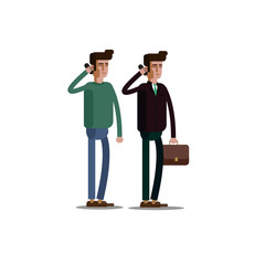 An office worker, vector illustration flat style.