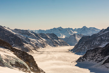 View of the ski resort Jungfrau Wengen in Switzerland