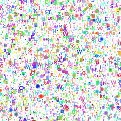 Abstract Seamless Background with Letters.