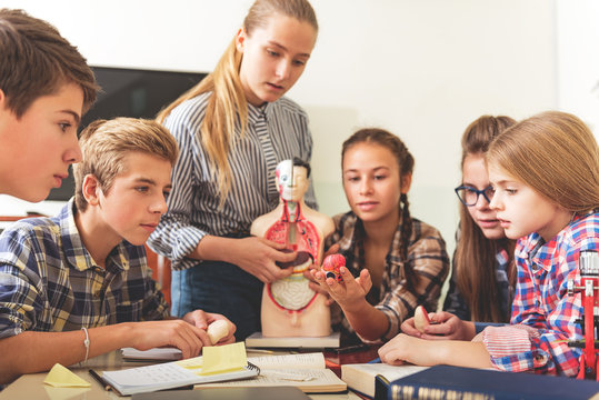 Informative lesson for intent teenagers