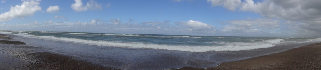 Panorama am meenschenleeren Klim Strand in Dänemark