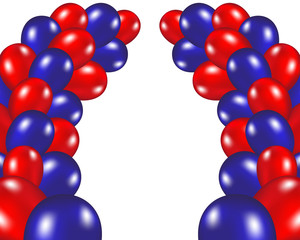 Balloons background vector illustration on a white 