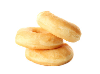 Delicious  donuts on white background