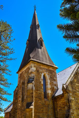 Fototapeta na wymiar Belfry of the Kiama Presbyterian Church - Kiama, New South Wales, Australia
