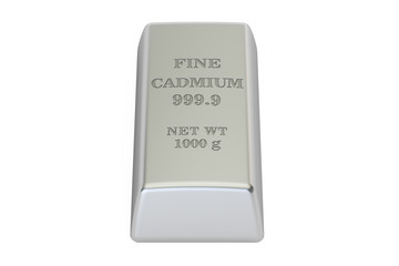 cadmium ingot, 3D rendering
