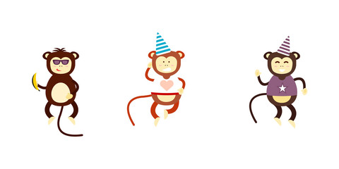 Monkey vector illustration.