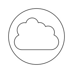 Cloud icon. Weather sky nature and climate theme. Isolated design. Vector illustration