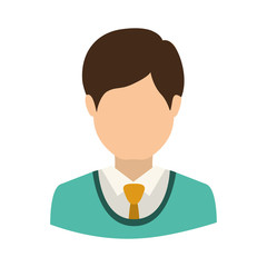 Man icon. Male avatar person people and human theme. Isolated design. Vector illustration