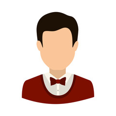 Man icon. Male avatar person people and human theme. Isolated design. Vector illustration