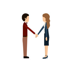 Businesspeople icon. Teamwork people corporate and workforce theme. Isolated design. Vector illustration