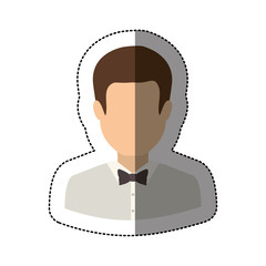 Man icon. Male avatar person people and human theme. Isolated design. Vector illustration