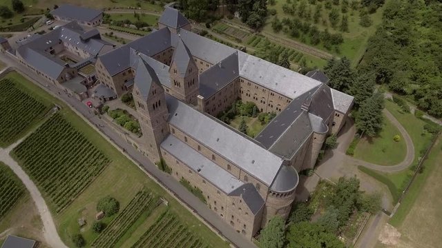 Abbey St. Hildegard in the vineyard, Benedictine nuns, Diocese of Limburg, Eibingen near R&uuml;desheim, Hesse, Germany. Jul 2016