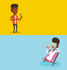 Two beauty banners with space for text.