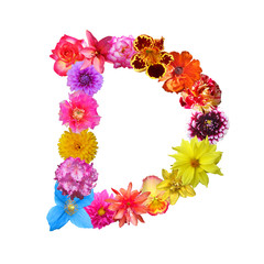 Flower Letter D