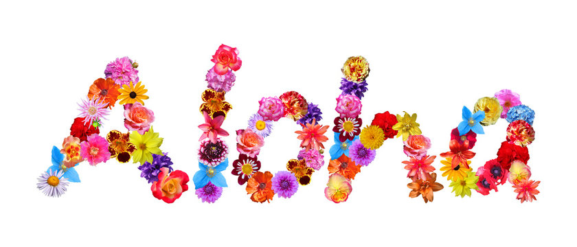 Flower Word Aloha