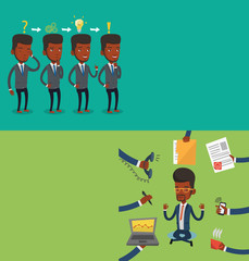 Two business banners with space for text.