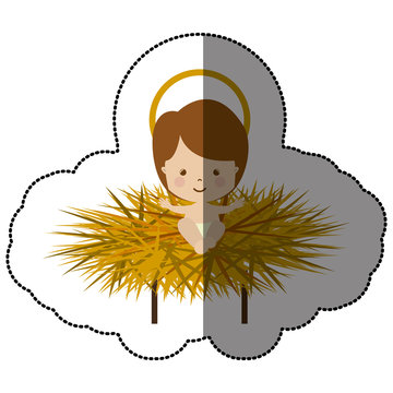 recommend clip art: Christmas manger concept icon vector illustration graphic design