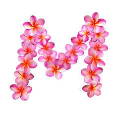 Plumeria Letter M