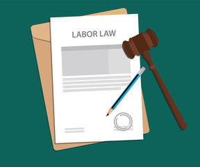 legal concept of labor law illustration