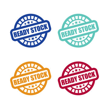 Set of Ready Stock Stamp Labels