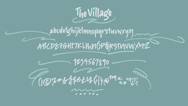 Bold alphabet letters: uppercase, numbers. Vector alphabet. Hand drawn letters. Letters of the alphabet written with a soft dry watercolor paint brush