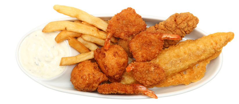 Deep Fried Shrimp, Fish and Chicken