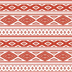 Foto op Canvas Tribal pattern seamless vector. Ethnic Peruvian pattern design with quechua traditional elements. © irinelle