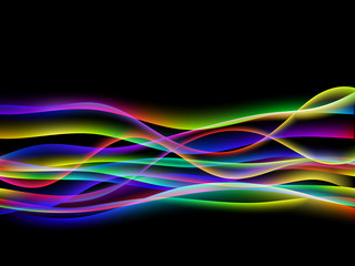 dinamyc flow, stylized  waves, vector