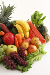 新鮮な野菜と果物　
