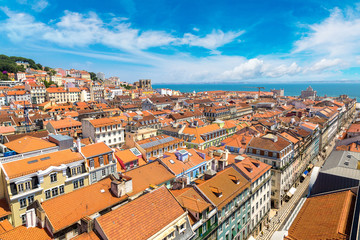 Naklejka na ściany i meble Panoramic view of Lisbon