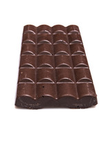 chocolate bar isolated on white background 