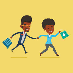 People running in hurry to the store on sale