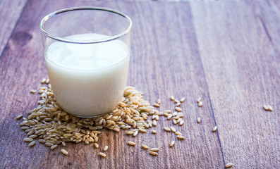 rice milk in a glass