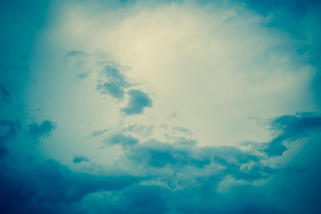 Fototapeta na wymiar Dark Grey Storm Clouds Filtered