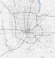 Map Columbus city. Ohio Roads - 134176582