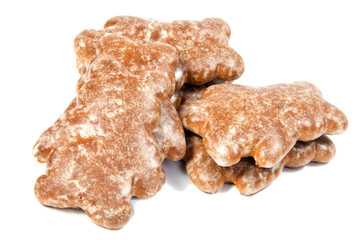 traditional gingerbread isolated on white background
