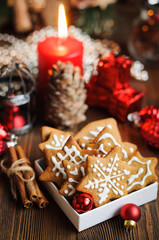 Christmas still life with biscuits
