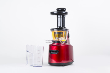 juicing fresh beautiful bright vegetables and fruits