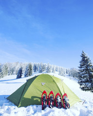 Winter hiking.