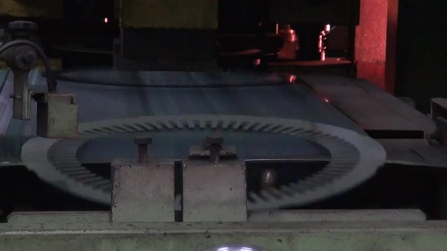 Engine factory. Conveyor belt